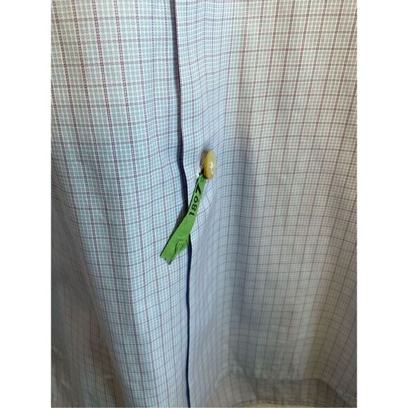 Kiton Shirt Mens‎ 15.5 39 Blue Long Sleeve Button Up Gingham Plaid Cotton Office - Picture 5 of 9